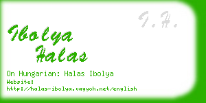 ibolya halas business card